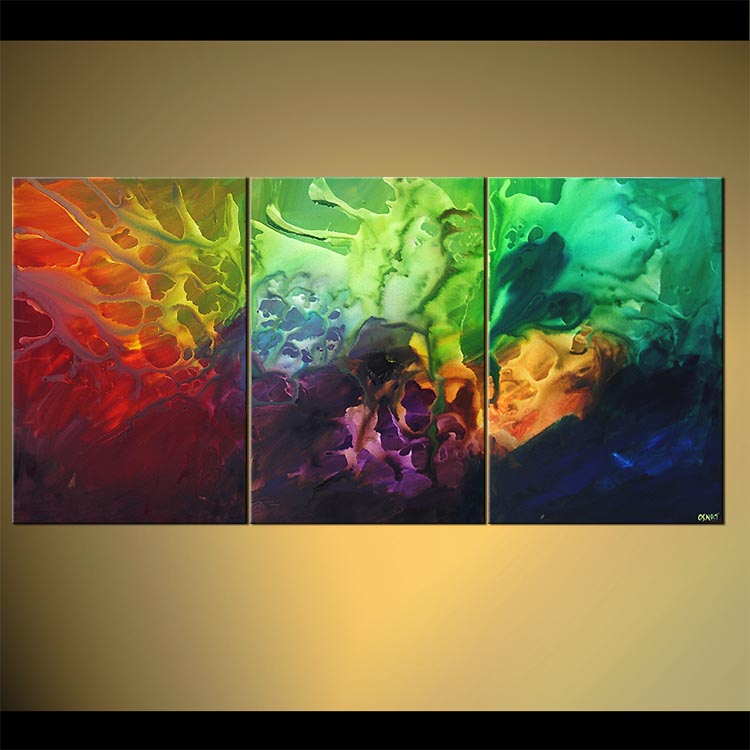 750x750 Painting - Triptych Painting