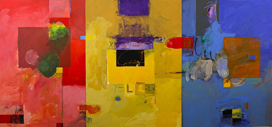 900x423 Ryb Triptych Painting By Cliff Spohn - Triptych Painting