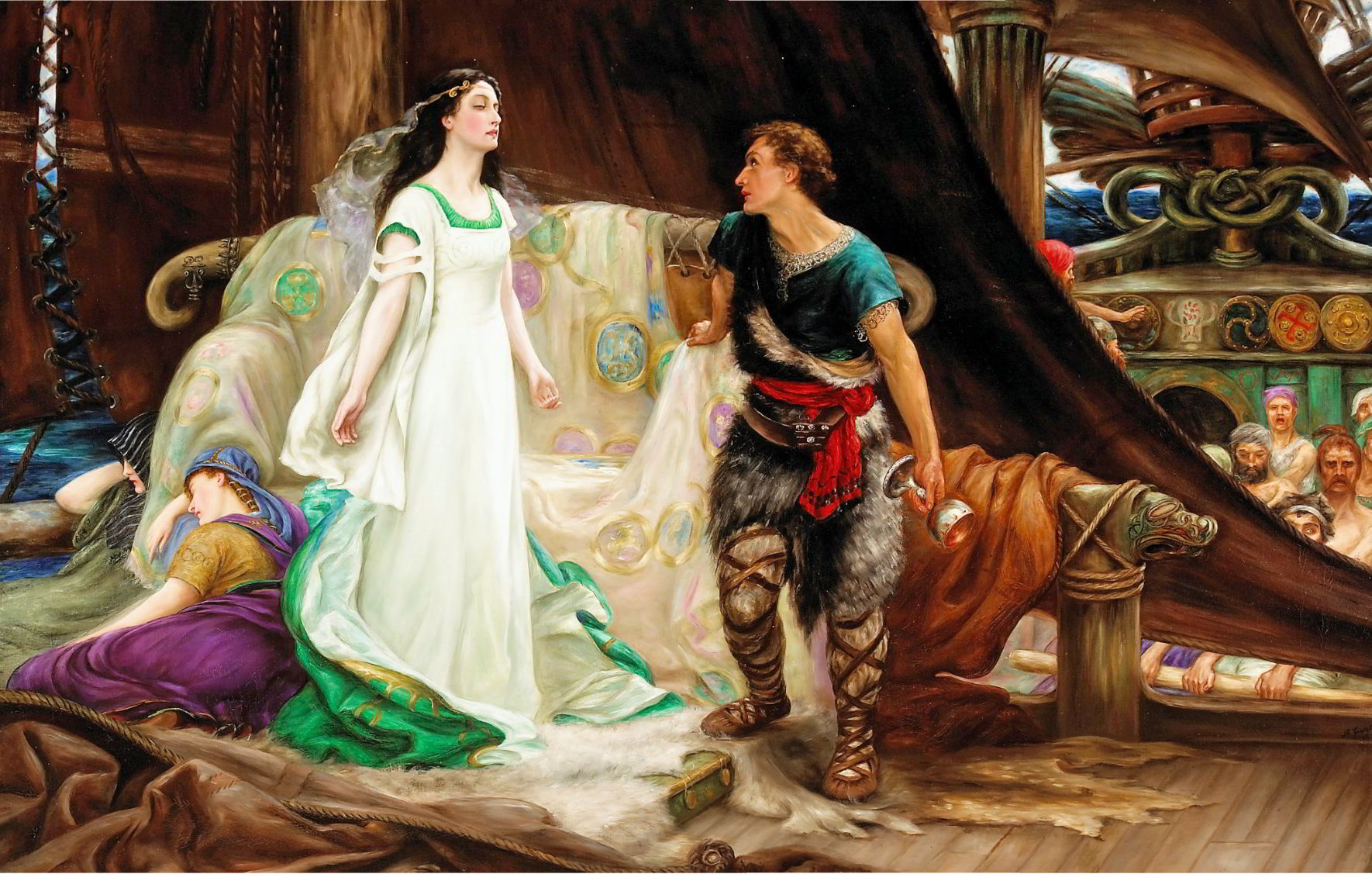 1770x1127 Tristan And Isolde By Herbert James Draper - Tristan And Isolde Painting