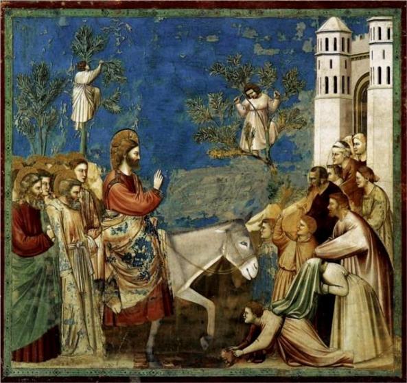 593x558 Jesus Entry Into Jerusalem - Triumphal Entry Painting