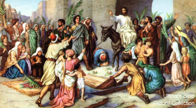 400x221 Matthew 21 Bible Pictures Triumphal Entry Of Jesus - Triumphal Entry Painting