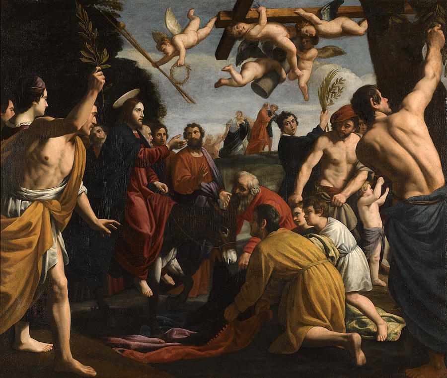 900x761 The Triumphal Entry Of Christ In Jerusalem Painting By Alessandro - Triumphal Entry Painting