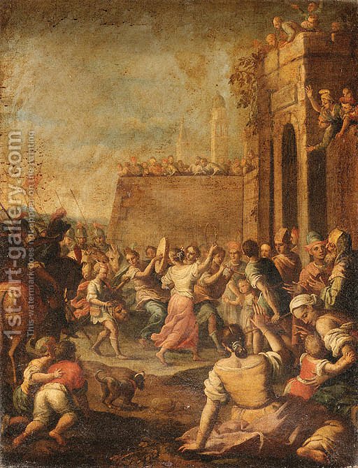 512x670 The Triumphal Entry Of David Into Jerusalem Italian School - Triumphal Entry Painting