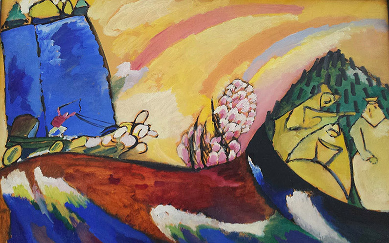795x498 Wassily Kandinsky Painting With Troika, 1911 - Troika Painting
