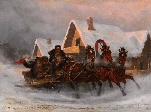 500x371 All Russia, Russian Culture - Troika Painting