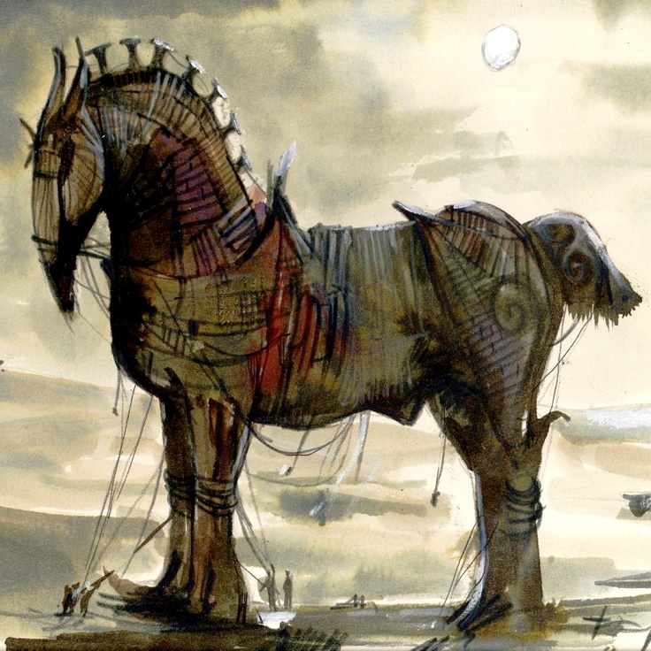 736x736 Beware Of The Trojan Horse Investor - Trojan Horse Painting
