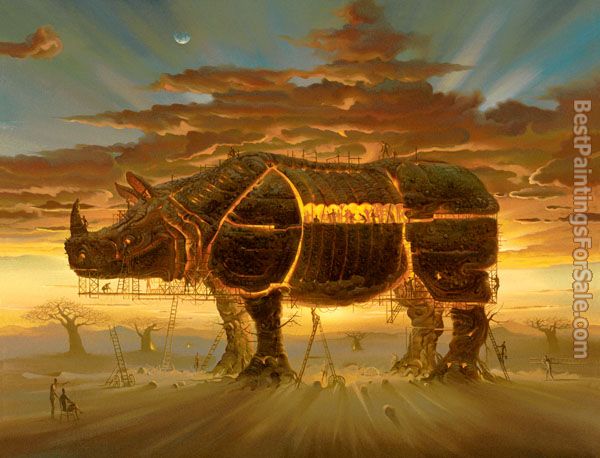 600x458 Vladimir Kush Trojan Horse Painting 50% Off - Trojan Horse Painting
