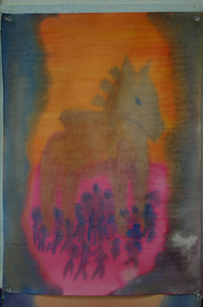 678x1024 5th Grade Painting Ancient History And Mythology - Trojan Painting