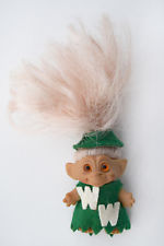 150x225 Lucky Troll Gonk Doll Green Hair Eyes Painted - Troll Doll Painting