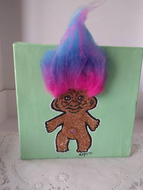570x760 Troll Doll Painting With Brush Able Hair - Troll Doll Painting