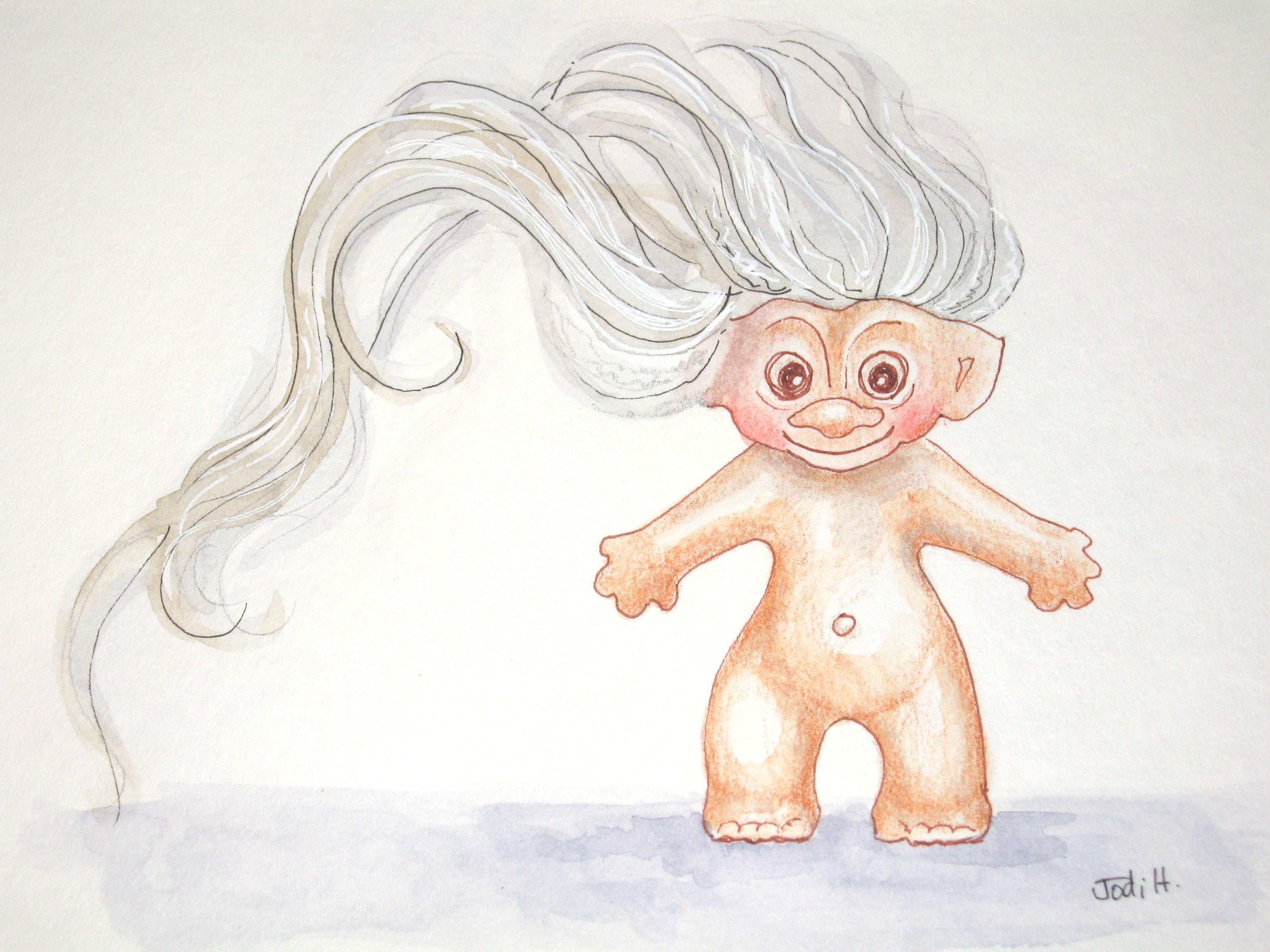 3072x2304 Troll Doll Thetimidartist - Troll Doll Painting