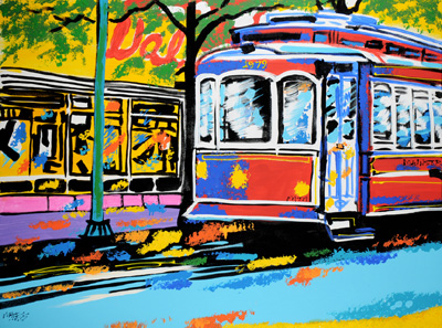 400x297 Art By Mpm Michael P. Maness Paintings Amp Artwork Gt Gallery - Trolley Painting
