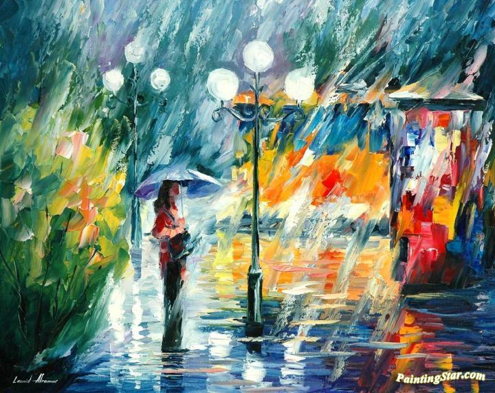 720x572 Night Trolley Artwork By Leonid Afremov Oil Painting Amp Art Prints - Trolley Painting
