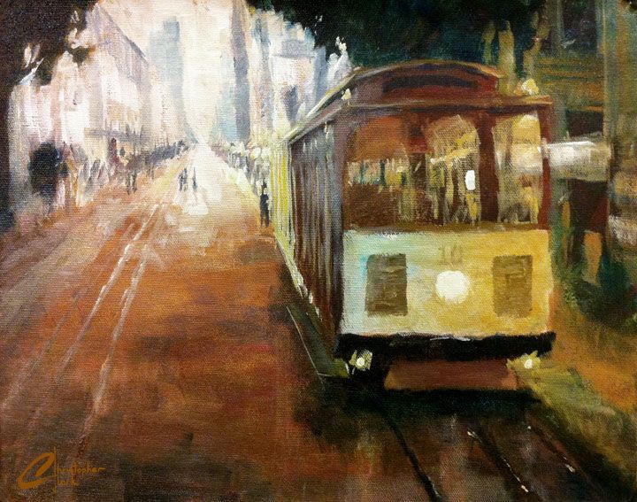 720x567 San Francisco Trolley Ii - Trolley Painting