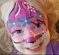 195x181 Key Creative On Twitter Trolls Face Painting. - Trolls Face Painting