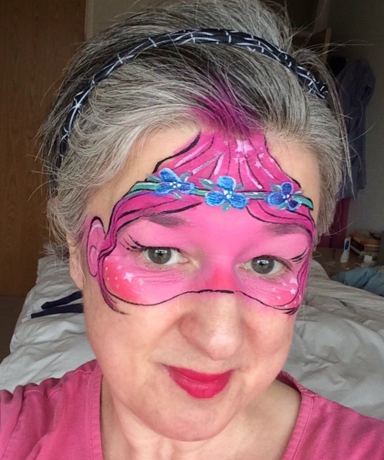 767x920 Princess Poppy Troll Face Painting Mask Face Painting Ideas - Trolls Face Painting