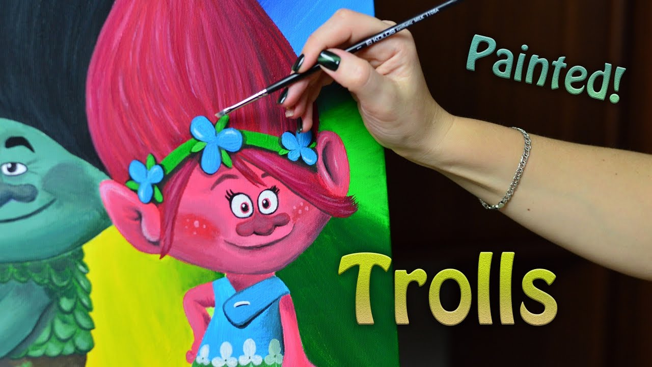 1280x720 Acrylic Painting Of The Happiest Trolls Ever (4k) - Trolls Painting