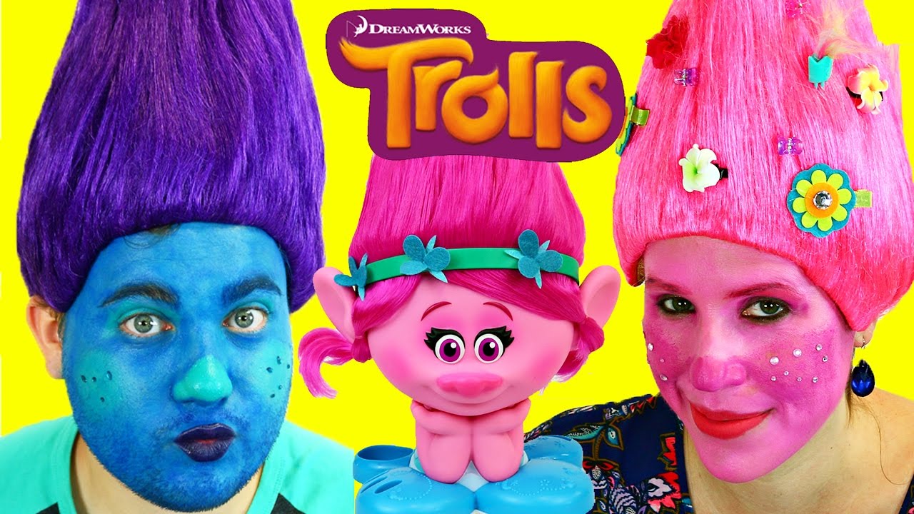 1280x720 Trolls Makeup Makeover Tutorial Amp Costume Dress Up For Poppy - Trolls Painting