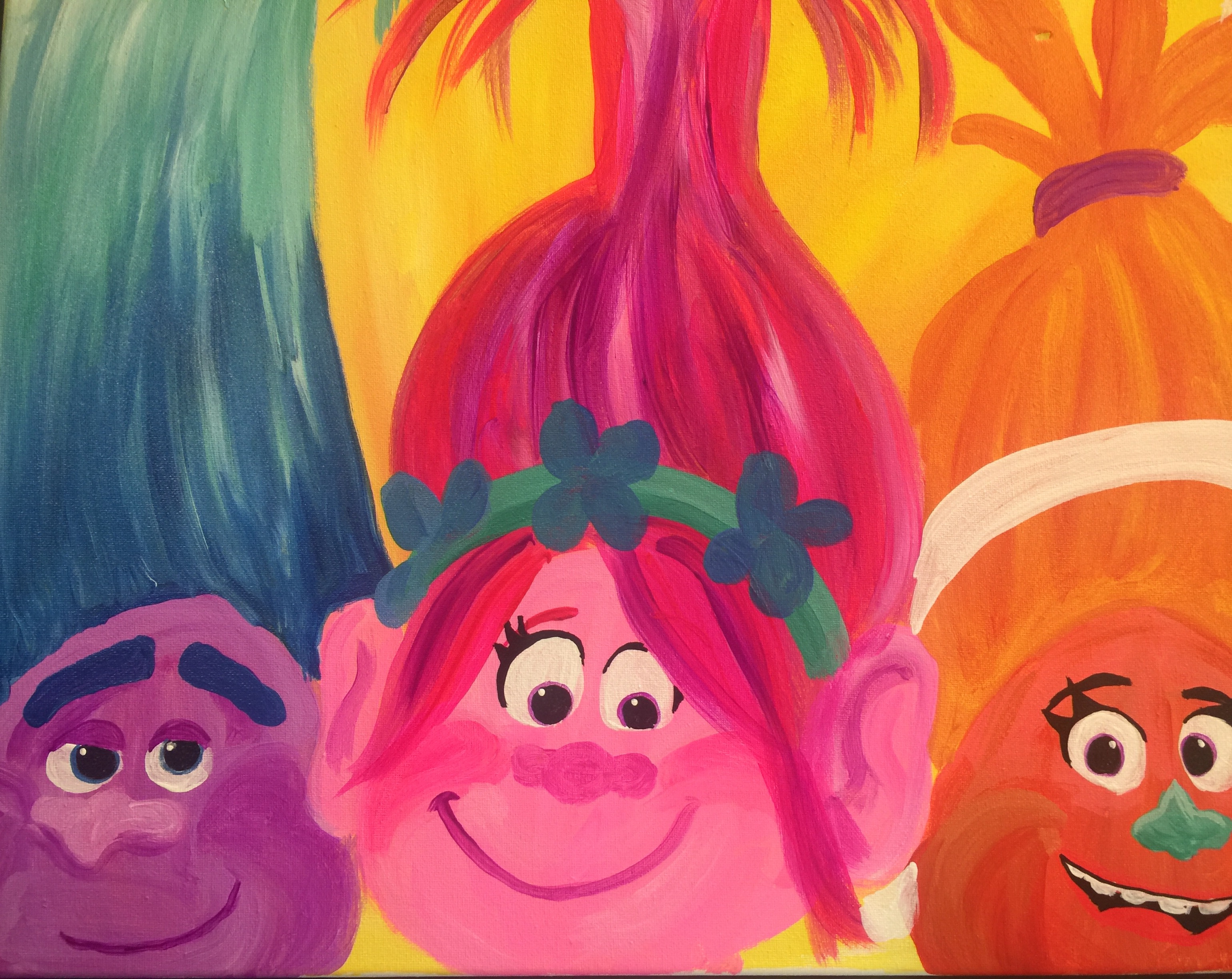 3081x2448 Happy Trolls - Trolls Painting