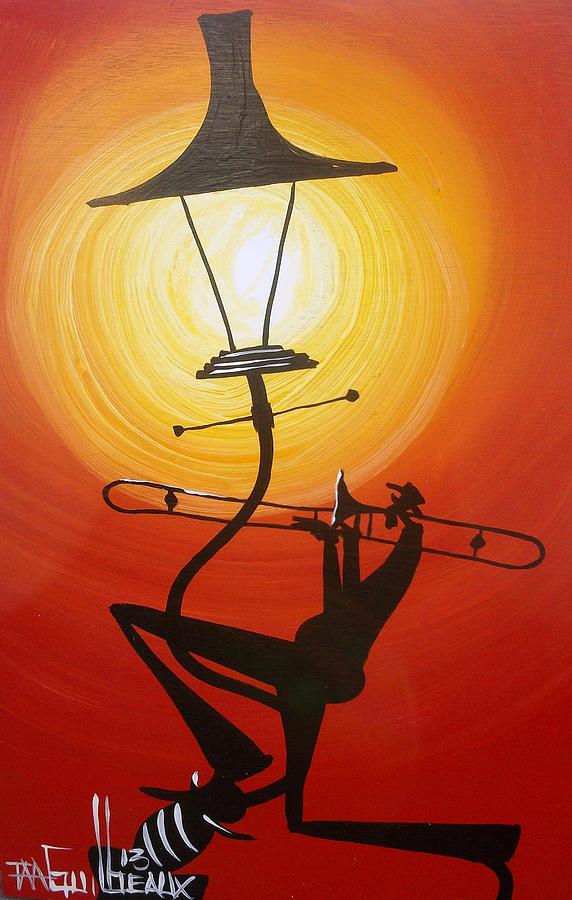 572x900 Trombone Painting By Guilbeaux Gallery - Trombone Painting