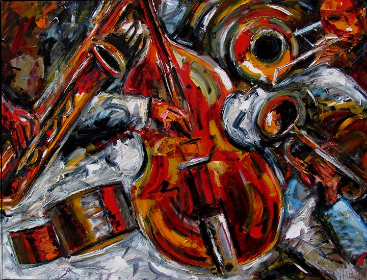 Trombone Painting at PaintingValley.com | Explore collection of ...