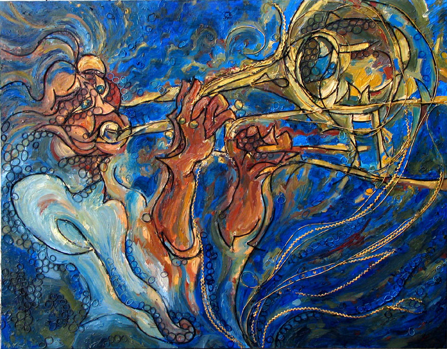 Trombone Painting at PaintingValley.com | Explore collection of ...