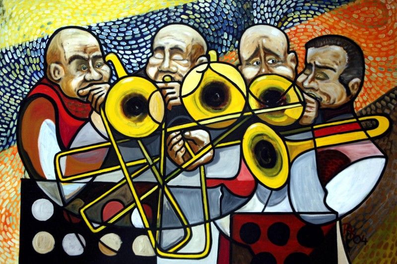 800x532 Trombone Art - Trombone Painting
