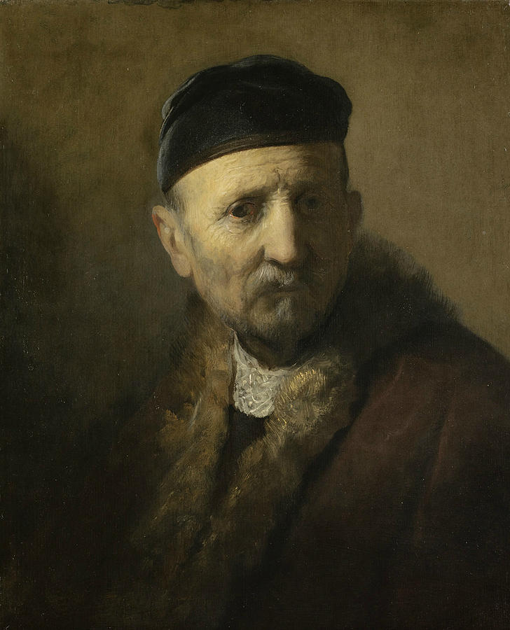 728x900 Tronie Of An Old Man Painting By Rembrandt - Tronie Painting