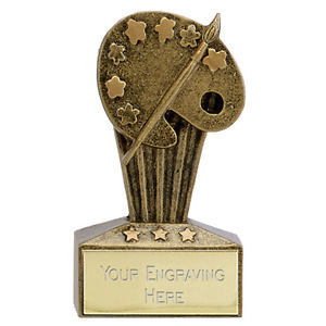 300x300 Micro Art, Artist, Painting Trophy,award, 75mm,free Engraving - Trophy Painting