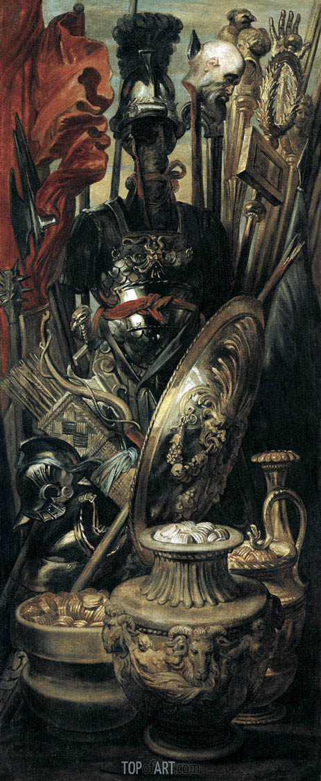 463x1127 The Trophy Rubens Painting Reproduction 4232 Topofart - Trophy Painting