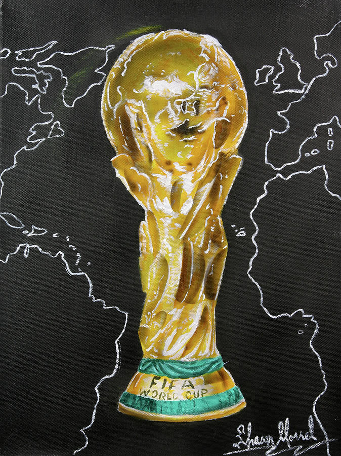 674x900 World Cup Trophy Painting By Shawn Morrel - Trophy Painting