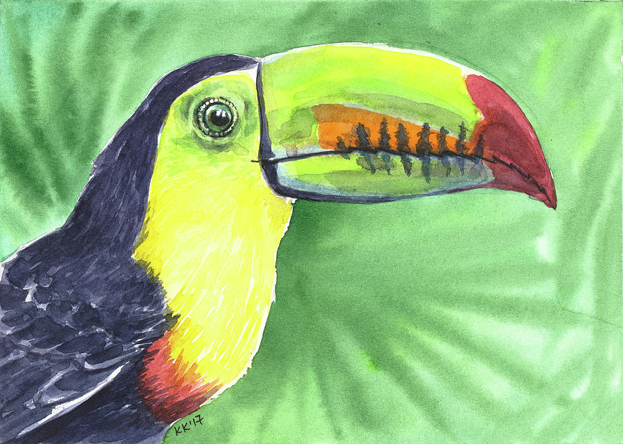 900x642 Toucan, Tropical Bird Painting By Katerina Kirilova - Tropical Bird Painting