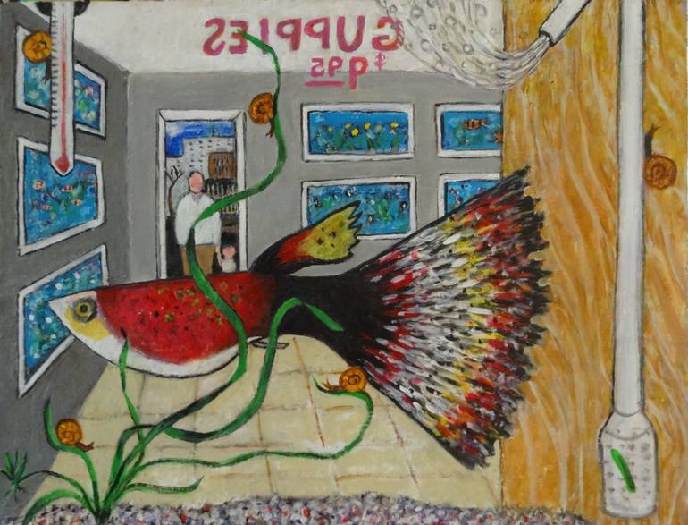 770x587 Saatchi Art Tropical Fish Painting By Dave Kwinter - Tropical Fish Painting