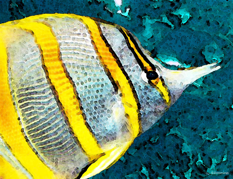 900x690 Tropical Fish - Tropical Fish Painting