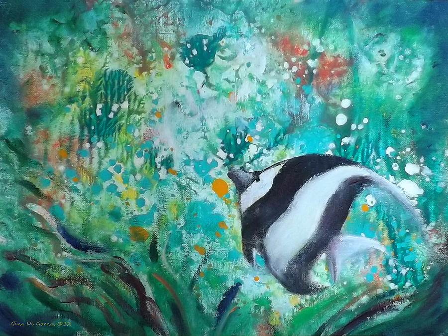 900x675 Tropical Fish Painting By Gina De Gorna - Tropical Fish Painting