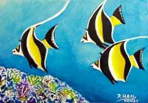 288x202 Hawaiian Marine Life Art Paintings Amp Prints For Sale By Hawaii - Tropical Fish Painting