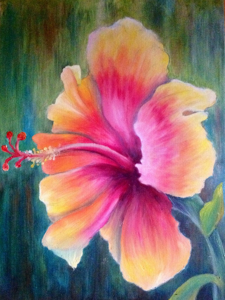 774x1032 Tropical Flower By Barbarian Warrior - Tropical Flower Painting