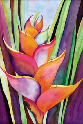 286x430 Jocelyn Cheng Art Hawaii Artist - Tropical Flower Painting