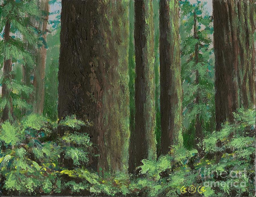 900x693 Dark Forest Painting By George I Perez - Tropical Forest Painting
