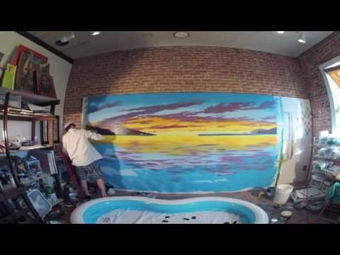 480x360 How To Paint A Tropical Island Sunset - Tropical Island Painting