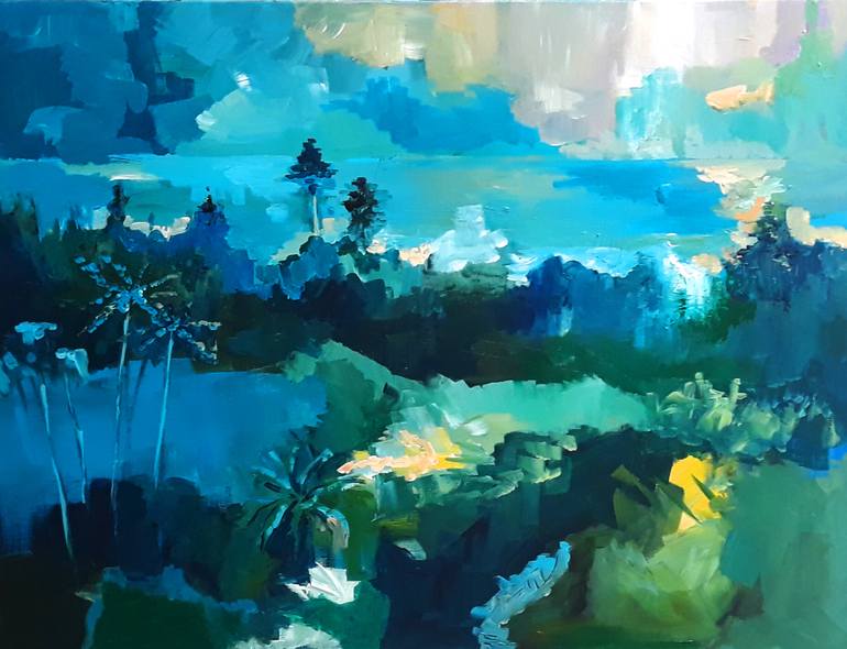 770x590 Saatchi Art Tropical Landscape Painting By Amc Gallery - Tropical Landscape Painting