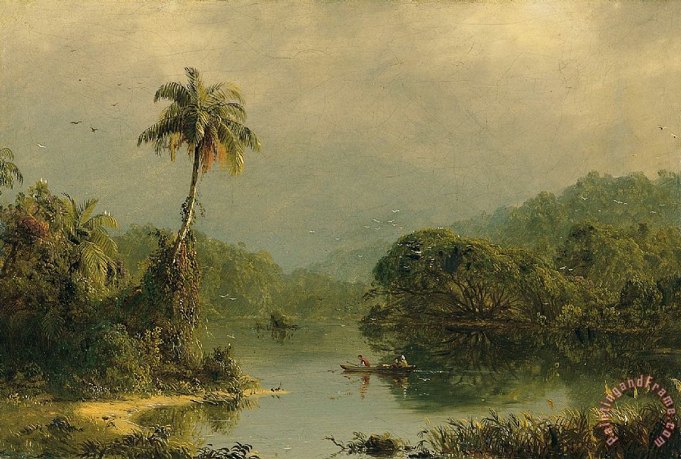 960x648 Frederic Edwin Church Tropical Landscape Painting - Tropical Landscape Painting