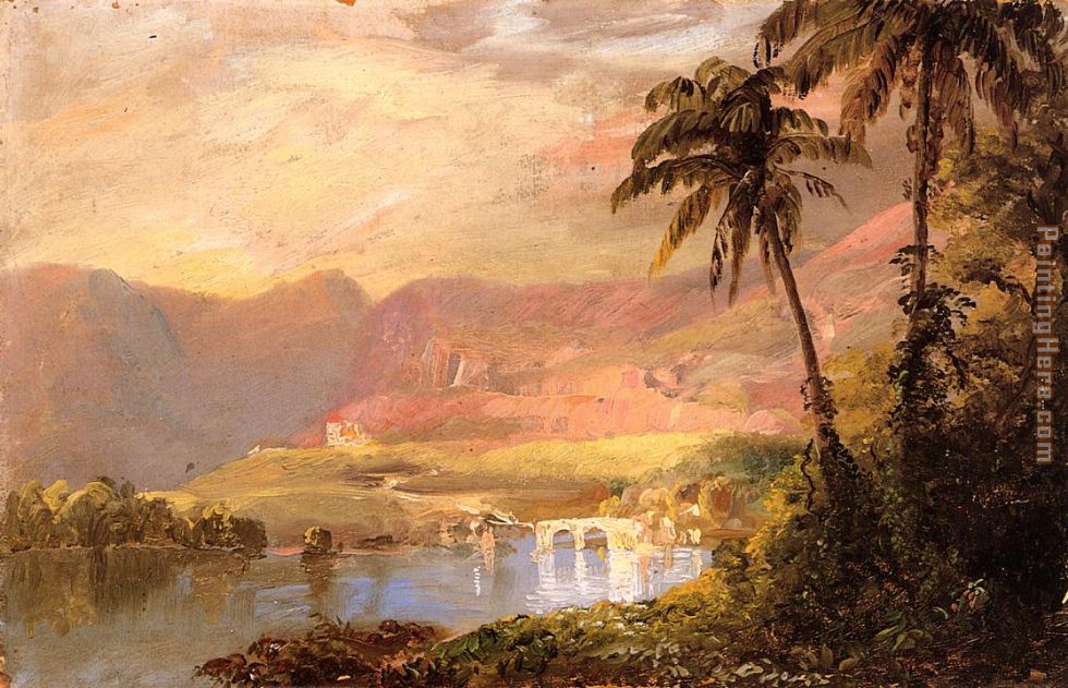 980x631 Frederic Edwin Church Tropical Landscape Painting Anysize 50% Off - Tropical Landscape Painting