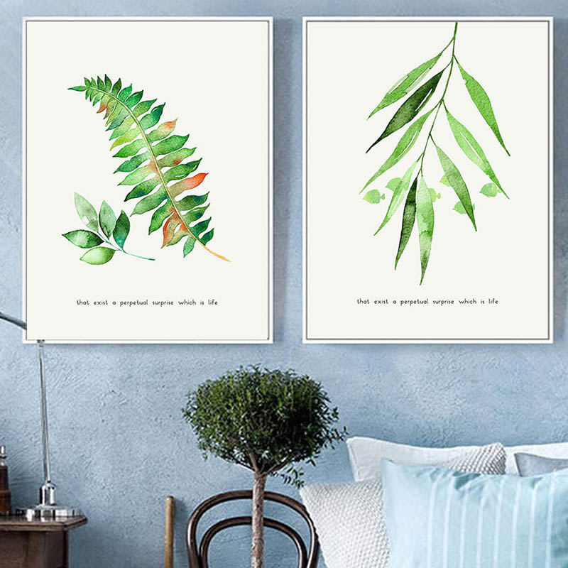 800x800 New Nordic Modern Pure And Fresh Tropical Leaves Green Plant - Tropical Leaves Painting