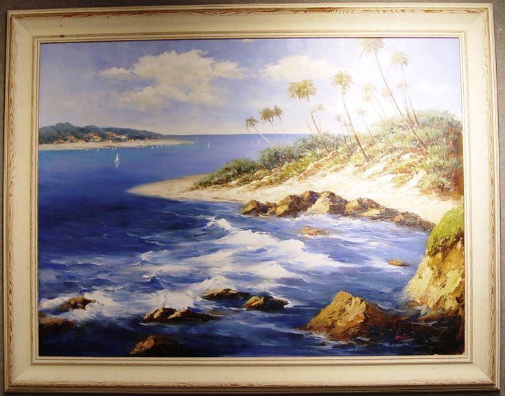 736x578 10 Best Coastal Beach And Tropical Oil Painting Images - Tropical Oil Painting