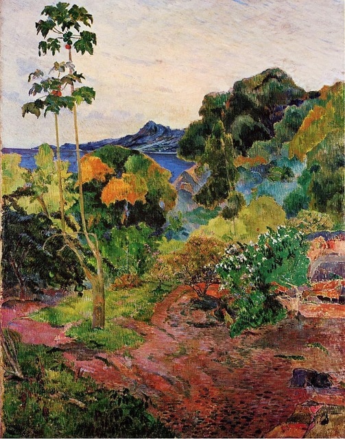 503x640 Tropical Vegetation By Paul Gauguin Oil Painting Canvas High - Tropical Oil Painting