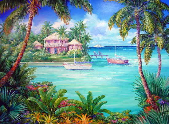 550x402 Tropical Seascapes - Tropical Painting