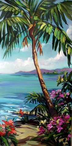 236x475 100 Artistic Acrylic Painting Ideas For Beginners - Tropical Painting Ideas