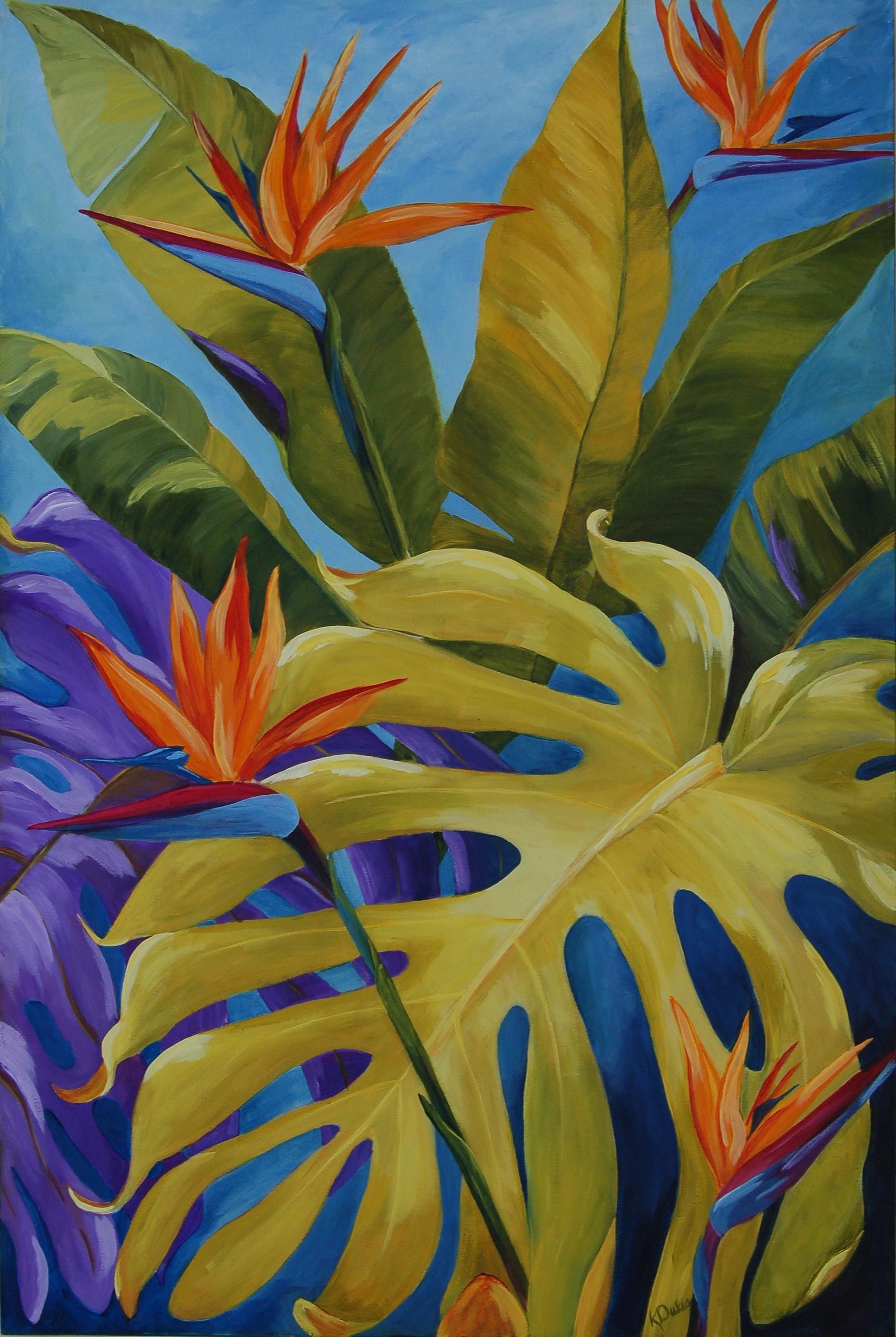 1890x2820 Original Design Tropical Paintings Image Painting Ideas - Tropical Painting Ideas