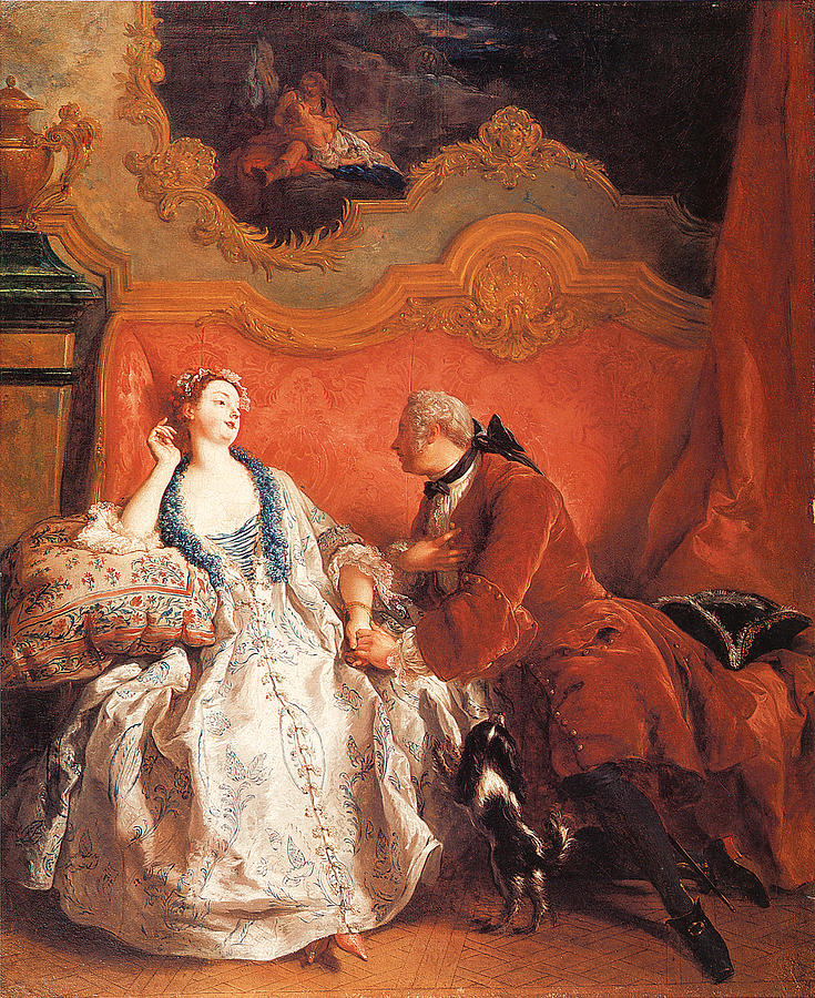 735x900 The Declaration Of Love Painting By Jean Francois De Troy - Troy Painting